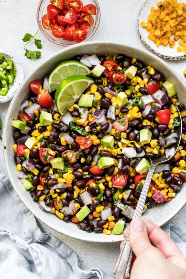 Southwestern Black Bean Salad with Corn, Avocado, and Lime
